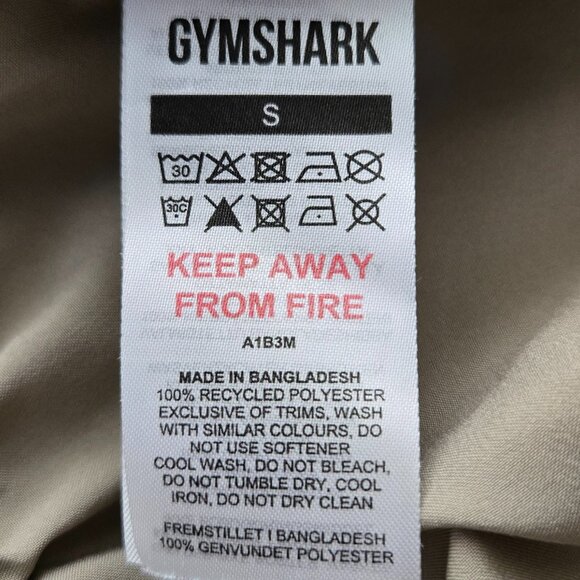 Gymshark Sport 5" Shorts Men Beige Training Zip Pocket Gym Workout Stretch S - Picture 6 of 6